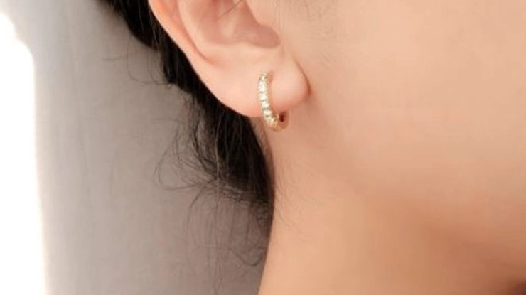 6. Celest Lilou In Rose Gold Cuff Earrings